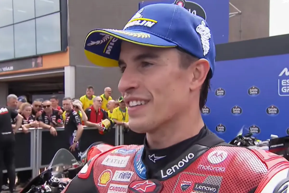 Marc Marquez intervistato dopo una gara